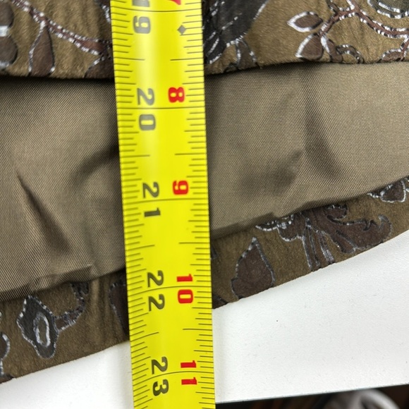 Vintage Bart Statement Green Leather Jacket with Floral Print - Picture 11 of 14